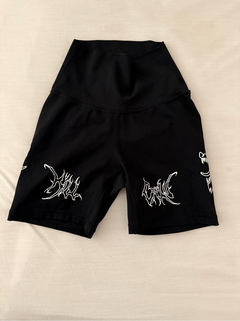 Kill Crew Black High-Waist Graphic Bike Shorts